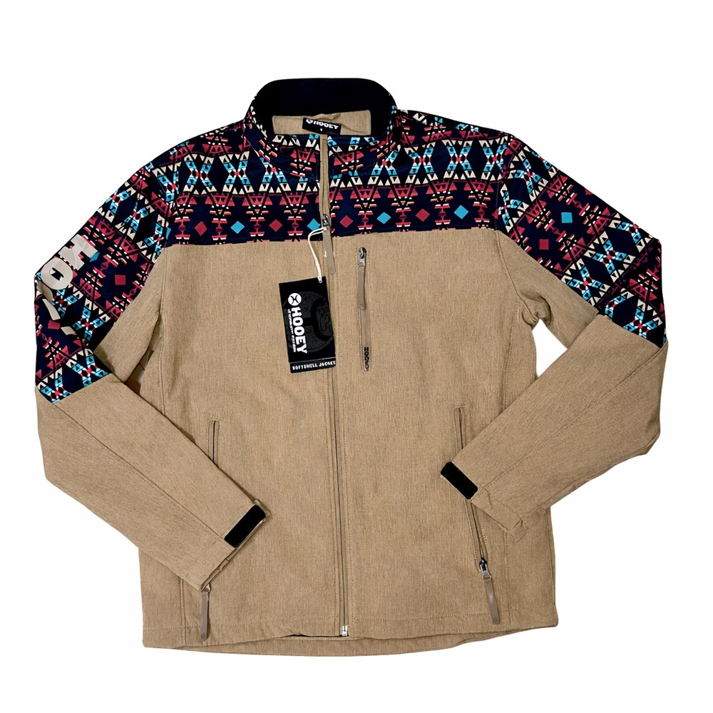 Hooey Men's Beige Jacket with Geometric Pattern Brand New with Tags